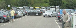 Der Parkplatz an der Tourist-Info