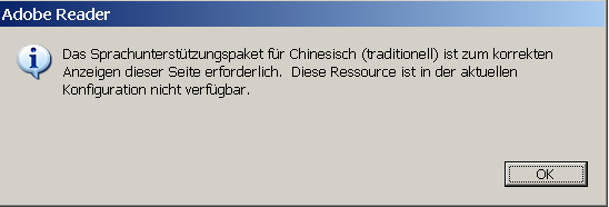 Chinesisch fehlt