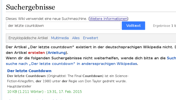 schlechte Wikipedia-Suche