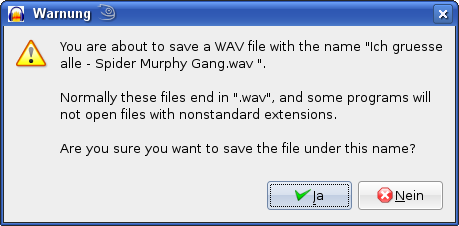 ungewühnliche Datei-Endung wav
