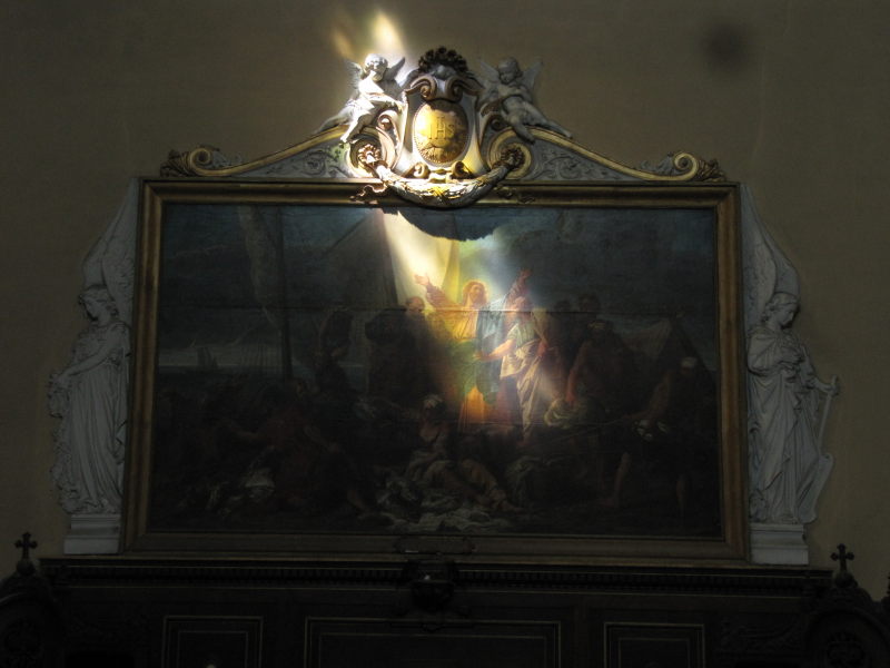 Erleuchtung von Jesus auf Kirchenbild