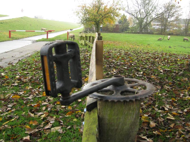 Kurbel auf Pfahl