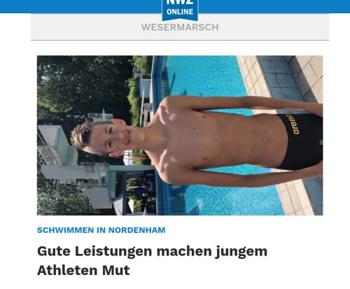 Schwimmer waagerecht