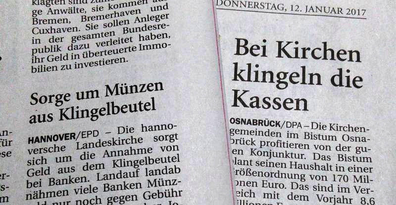 Bei Kirchen klingeln die Kassen