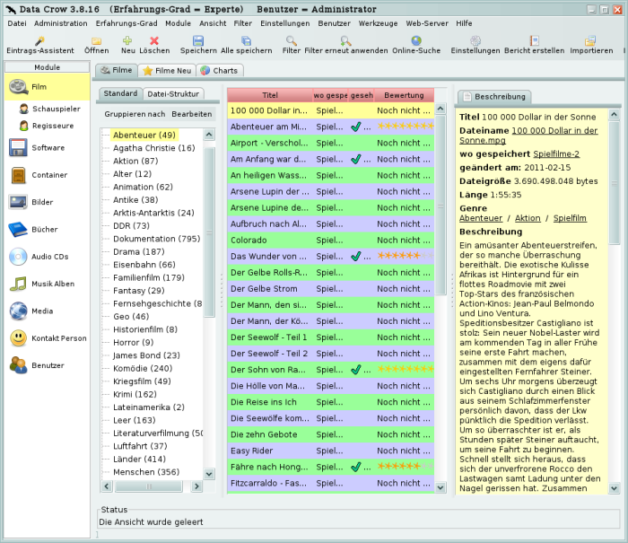 Die Programmoberfläche