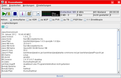 demultiplexen einstellen