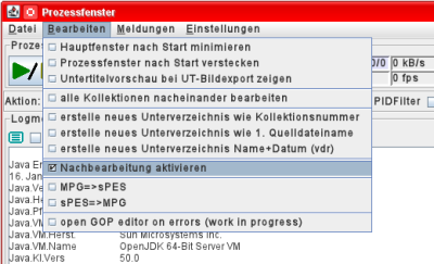 Nachbearbeitung aktivieren