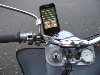 Smartphone am Roller