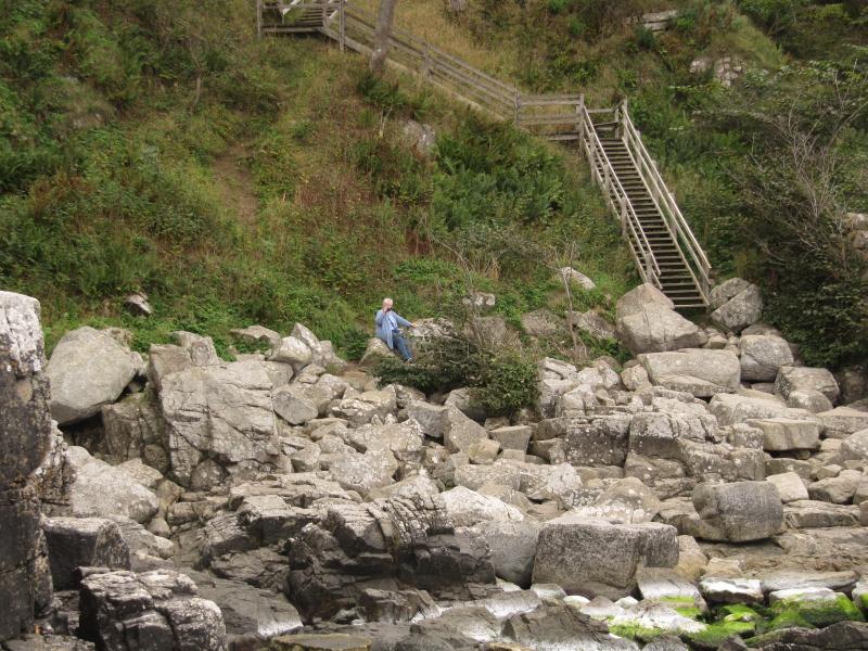 Heilligdomsklippen-Treppe-halbtotale