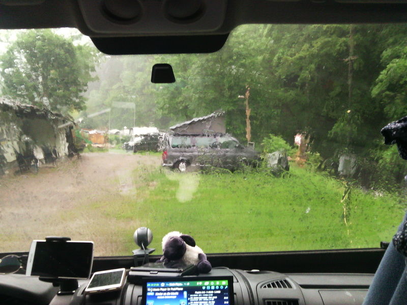 Regen auf dem Platz