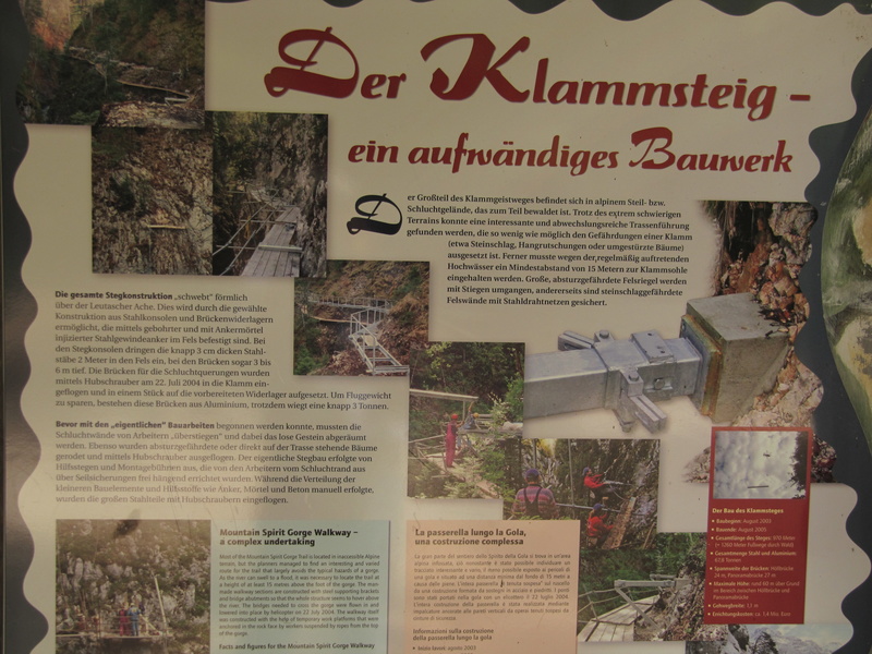 Infotafel Klammsteig