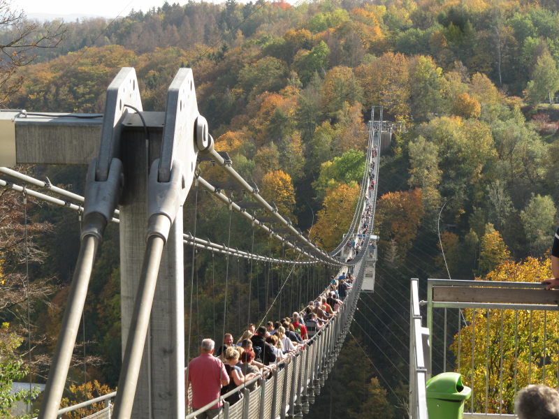 Die Hängebrücke an der Bodetalsperre 5