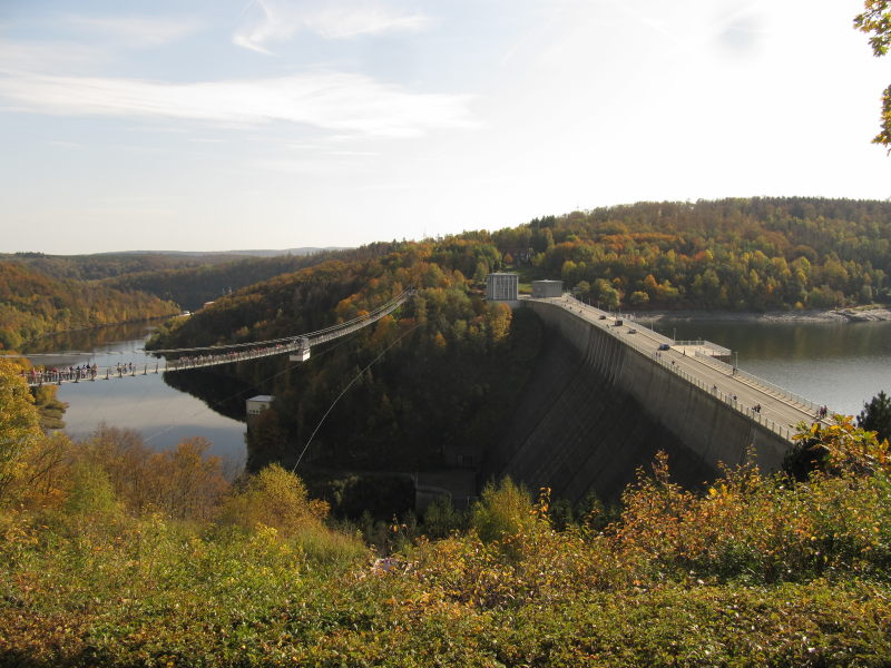 Die Hängebrücke an der Bodetalsperre 4