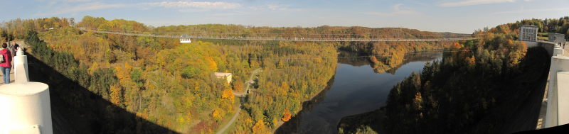 Die Hängebrücke an der Bodetalsperre 7