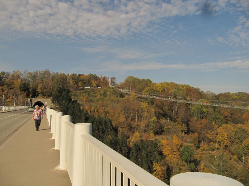 Die Hängebrücke an der Bodetalsperre 6