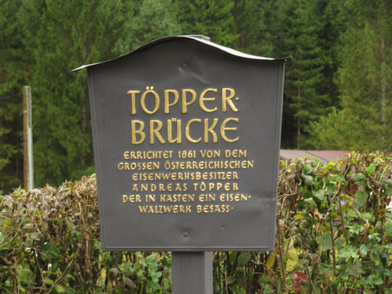 Die Töpper-Brücke in Kasten 1