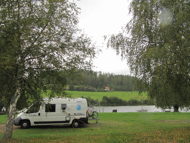 Unser Stellplatz am See