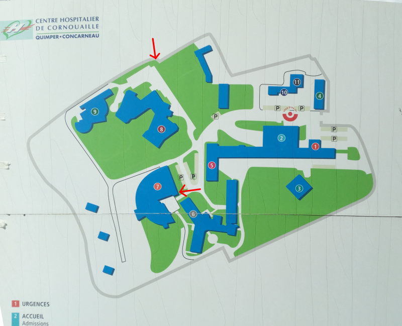 Concarneau Krankenhaus Plan