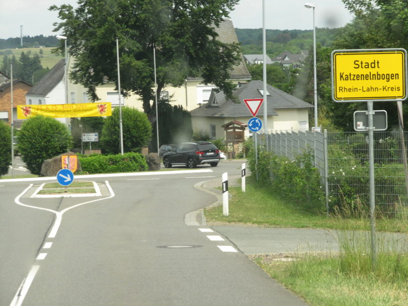 Das Ortsschild von Katzenelnbogen