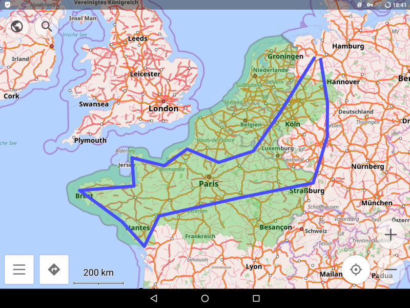 Die geplante Reiseroute