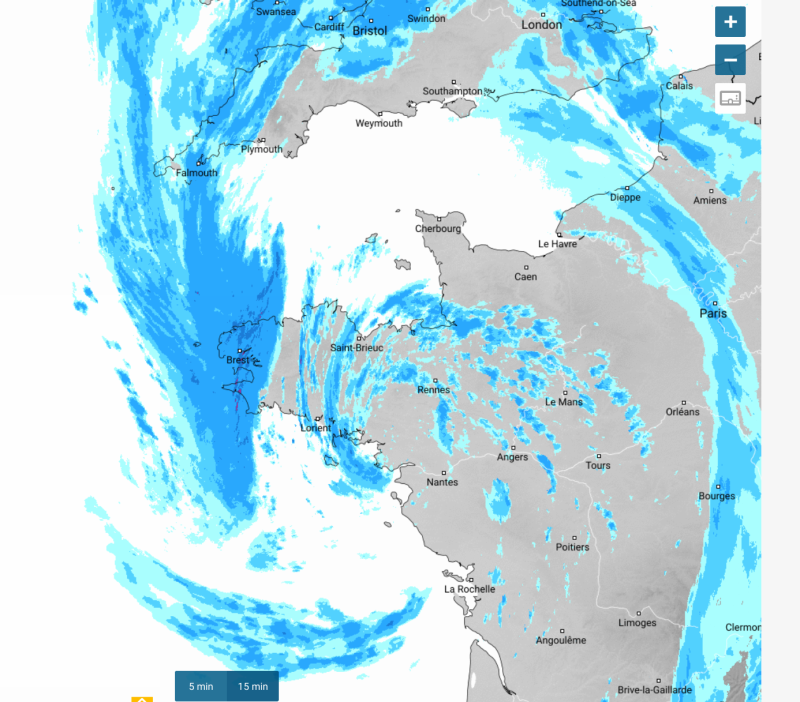 Regenradarkarte