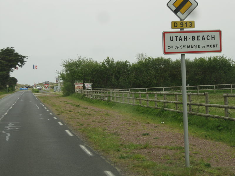 Utah Beach Ortsschild