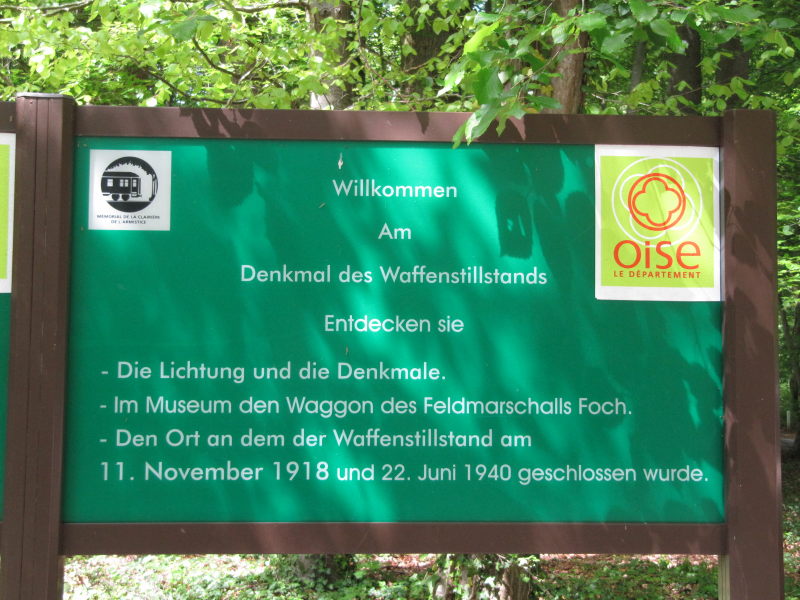 Das Denkmal zweier Waffenstillstandsabkommen Schild 2