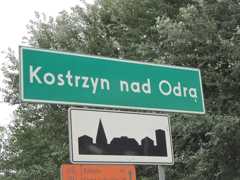 Ortsschild Küstrin