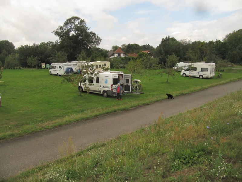 Unser Stellplatz vom Oderdeich