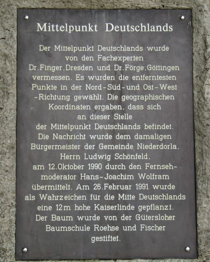 Mittelpunkt Deutschlands Niederdorla 6