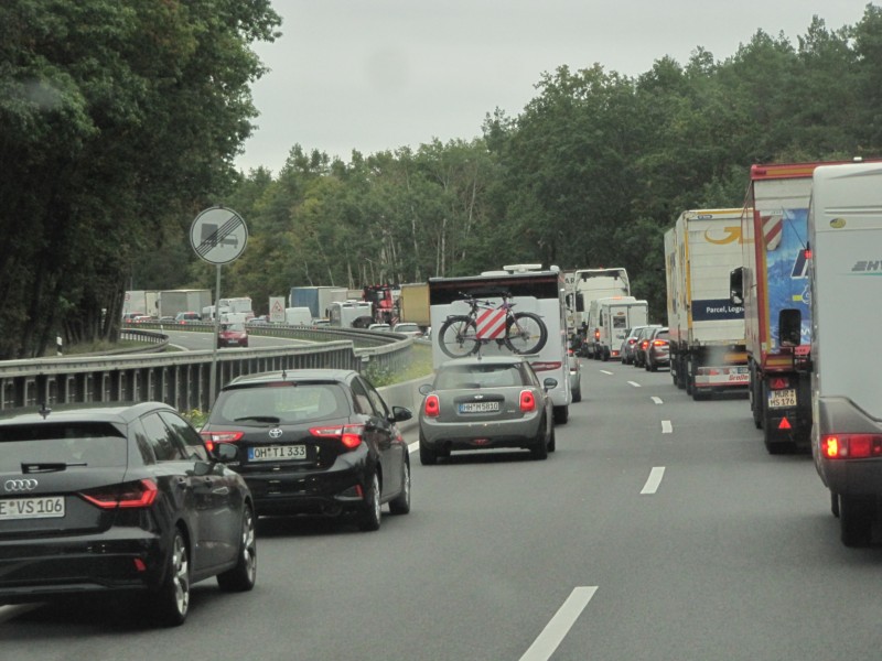 Stau auf der Autobahn