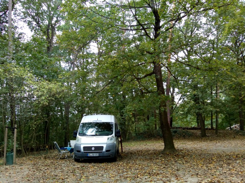 Stellplatz auf dem Campingplatz Iconos