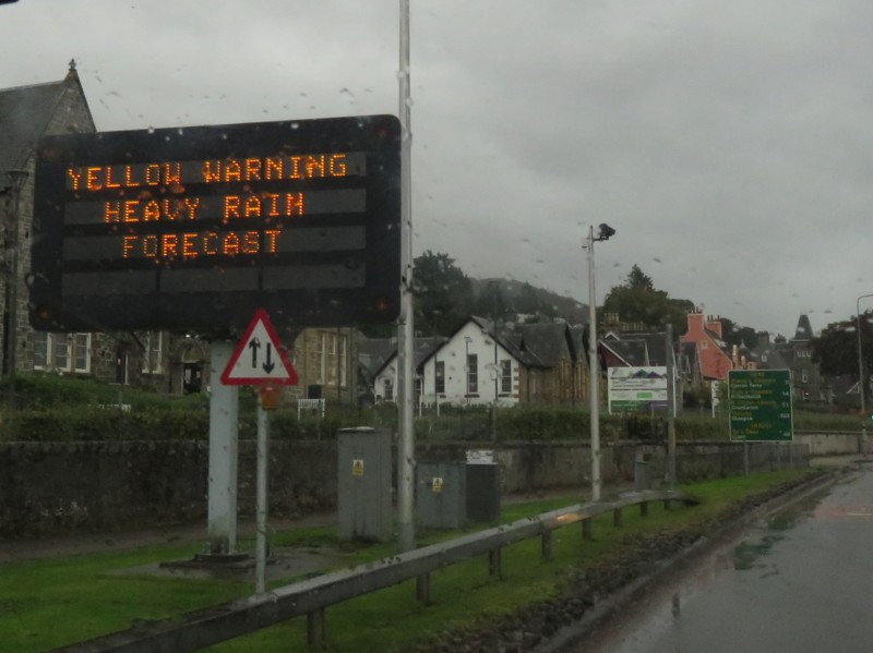 Yellow Warning in Sachen Regen