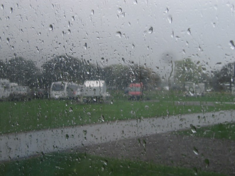 Regenwetter auf dem Platz Moffat