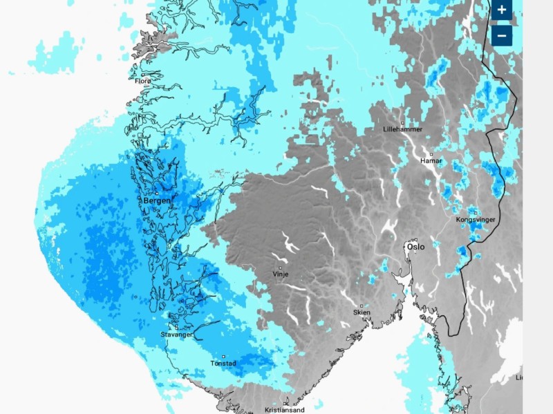 Regenradar Bergen