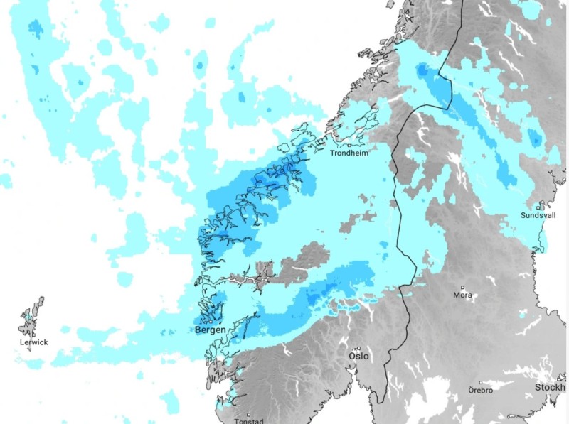 Regenradar Bremanger