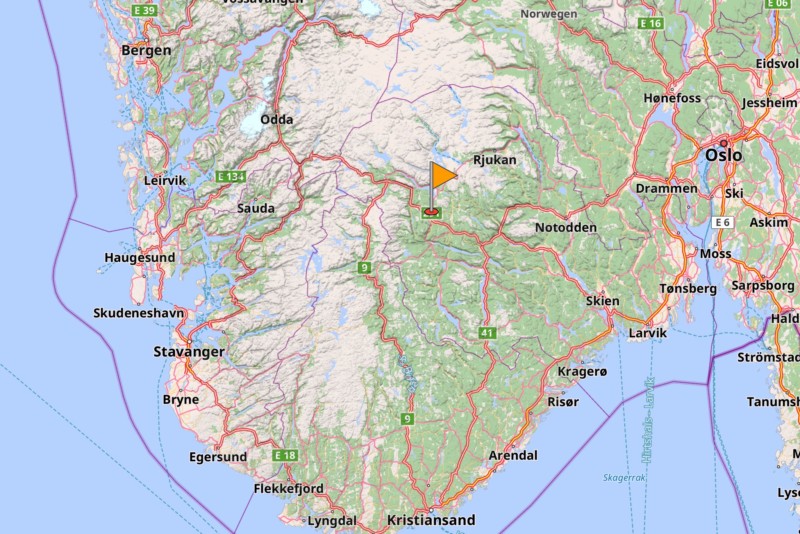 Karte Südnorwegen