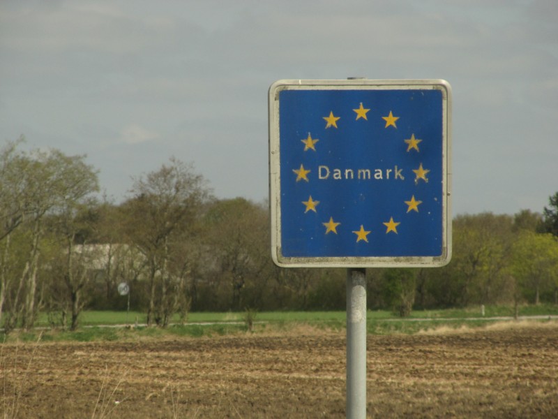 Grenzschild Dänemark