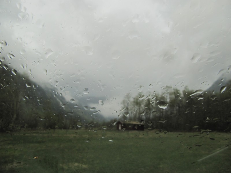 Campingplatz Rjukan im Regen