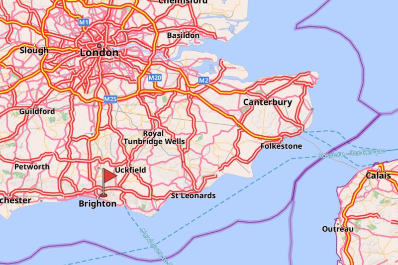 Karte des Südküste England