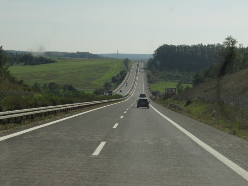 Fahrt über Autobahn