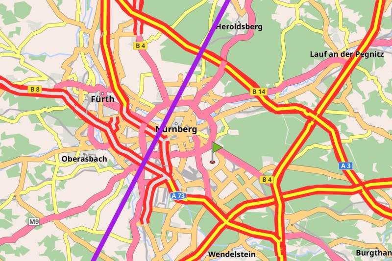 Karte von Nürnberg