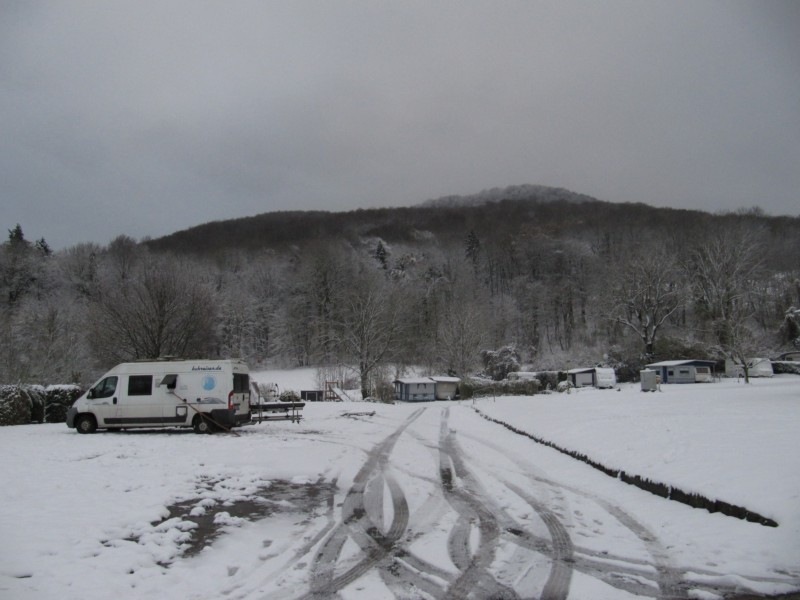 Unser Stellplatz im Winter