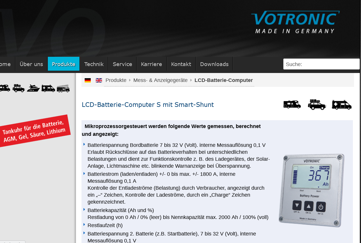 Produktinfo von Votronic